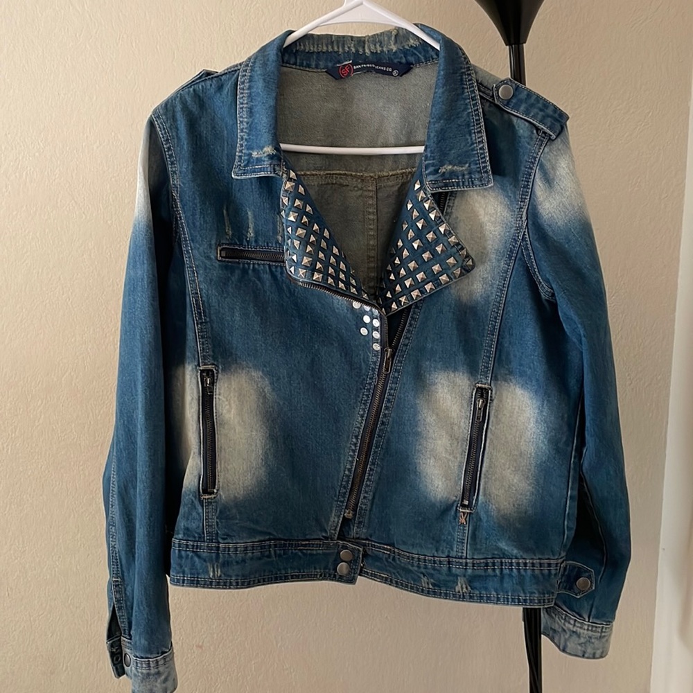 Denim Biker Jacket